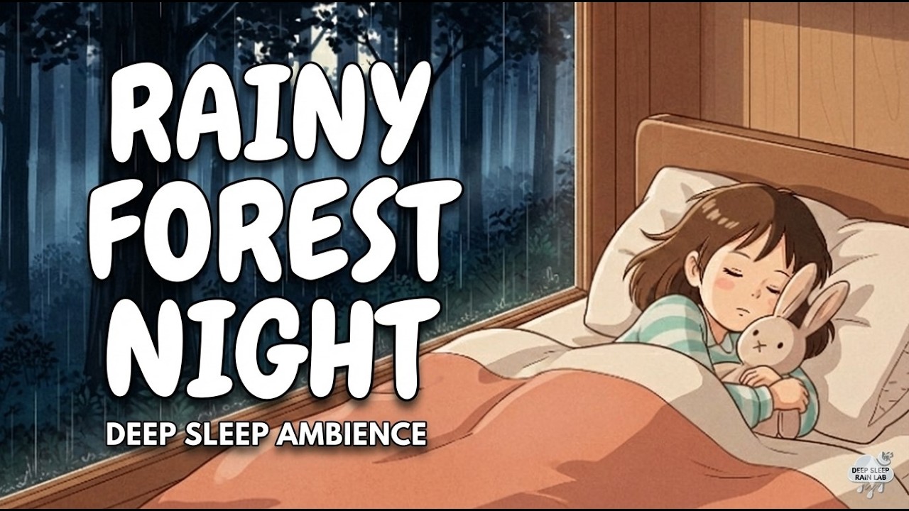 Rainy Forest Night - Cozy Cabin Bedtime Rain Sounds for Deep Sleep