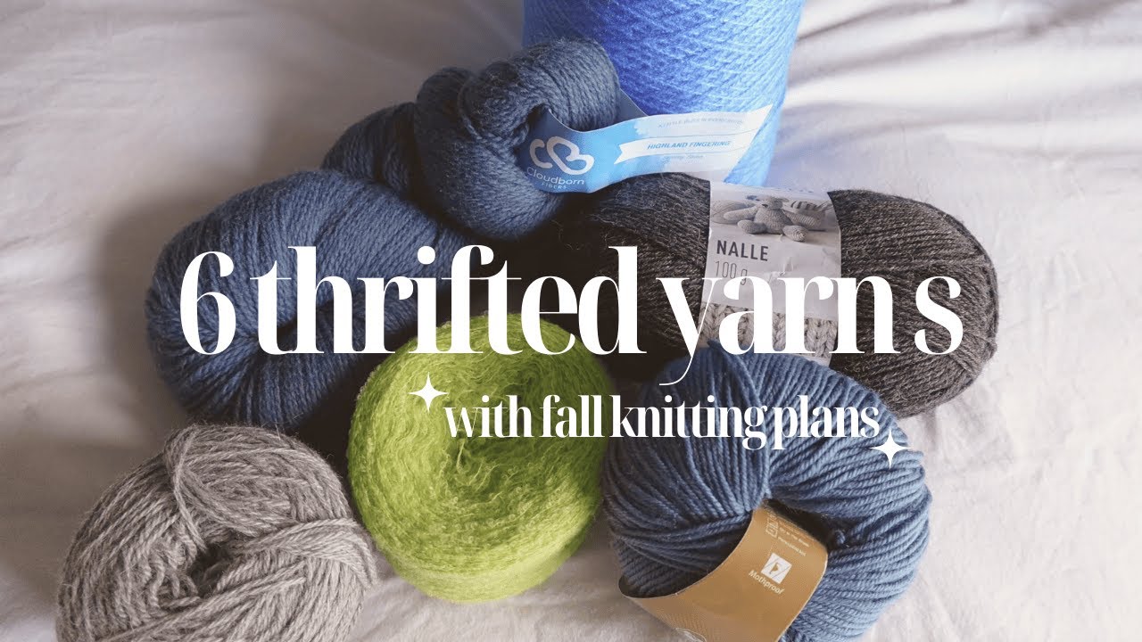 🧶 6 thrifted yarns | Vinted finds |✨🍂 Fall knitting plans ✨🍂 for them | Hive Knits & Natters