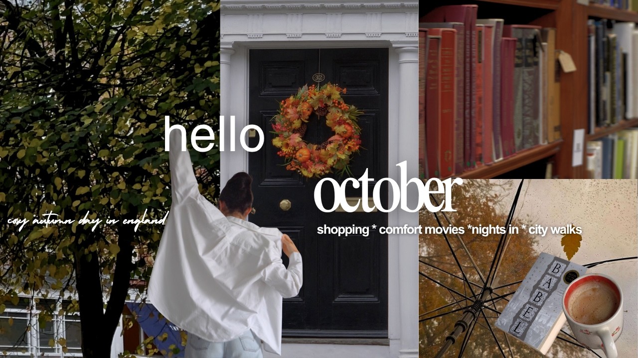 Autumn in England | cosy october vlog, preparing for autumn, decor shopping, bakery, books...🍂
