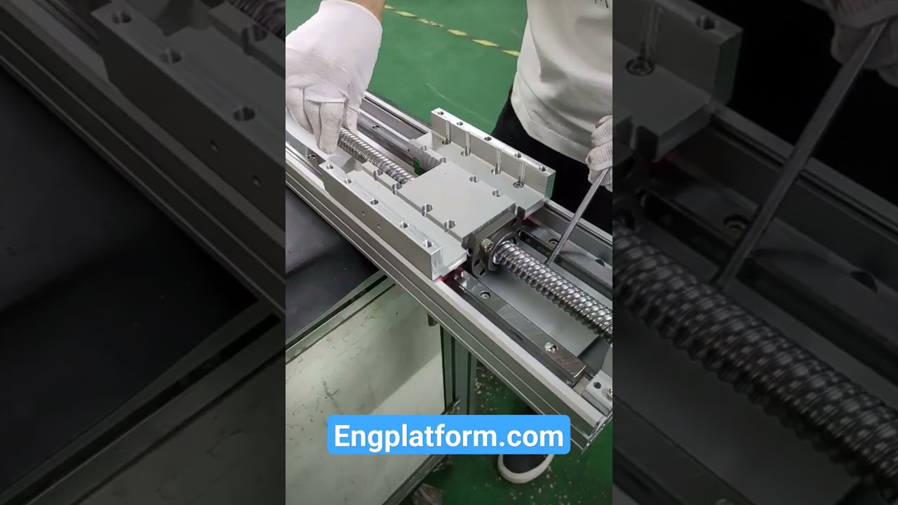 Linear motion: Ball screw, rail slider, aluminum frame #engplatform #linearmotion