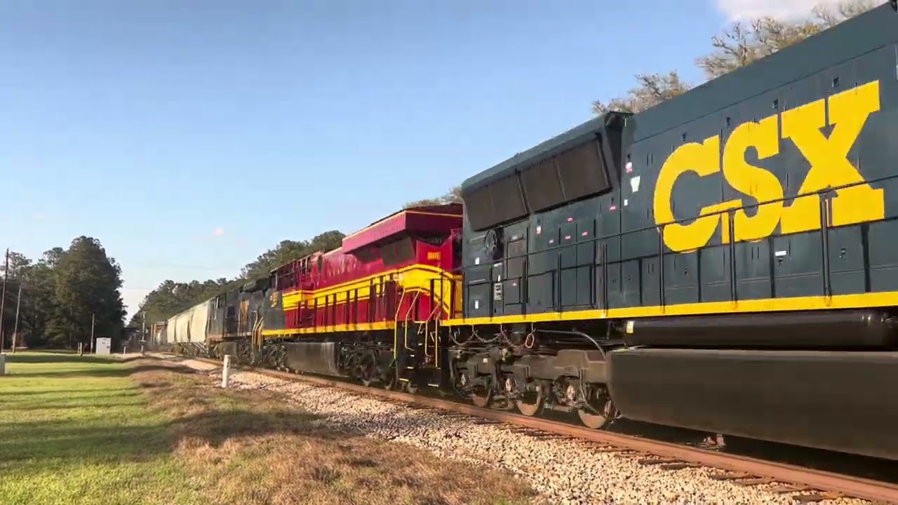 CSX L630 with 1851 and a MAC leader… AGAIN!!! Rincon, GA