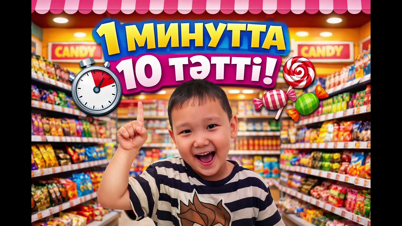 Магазин Челлендж , 1 минутта 10 тәтті