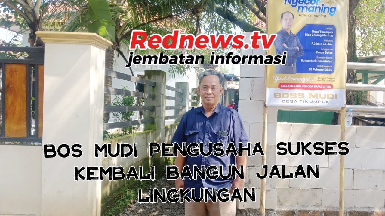 Bos Mudi Pengusaha Sukses Kembali Bangun Jalan Lingkungan. 