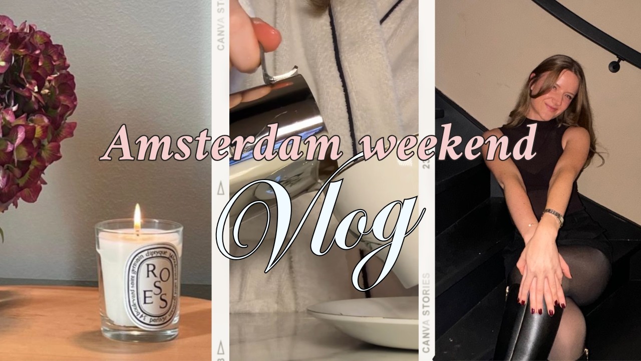 weekend in amsterdam vlog / wfh routine, new cafés, date night & traveling home for the holidays