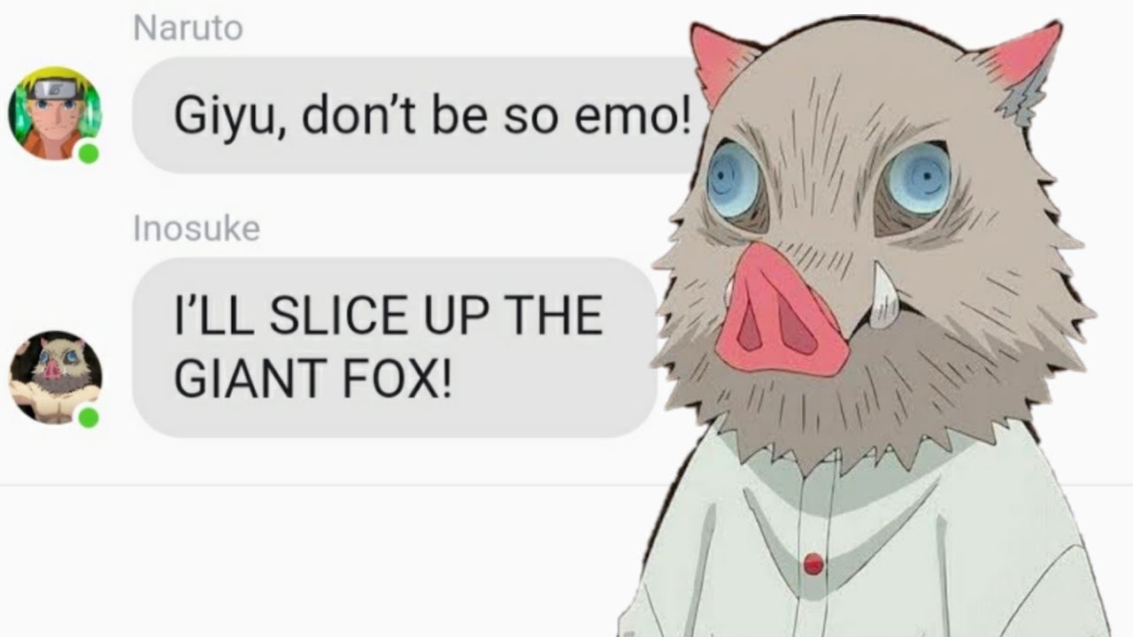 Demon slayer meets Naruto: Hilarious Group Chat Chaos