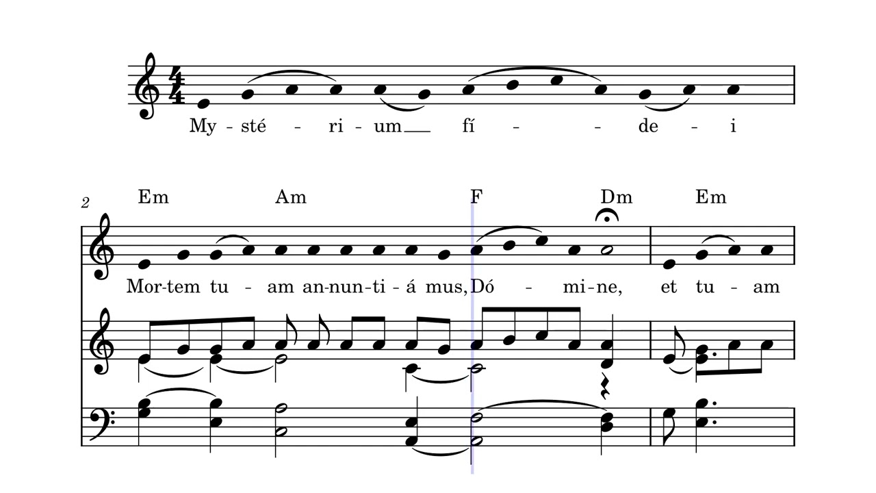 Post consecrationem, Mysterium Fidei, Chant Mass, Graduale Romanum 1974