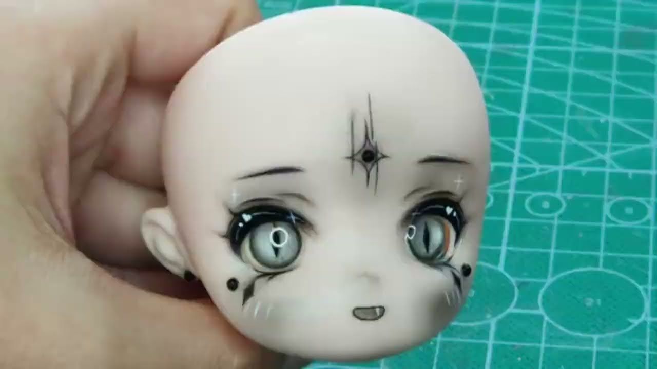 DIY | Clay modelling | Sculpting | BJD Faceups stoties | Repainting Dolls | Doll Makeup | L97