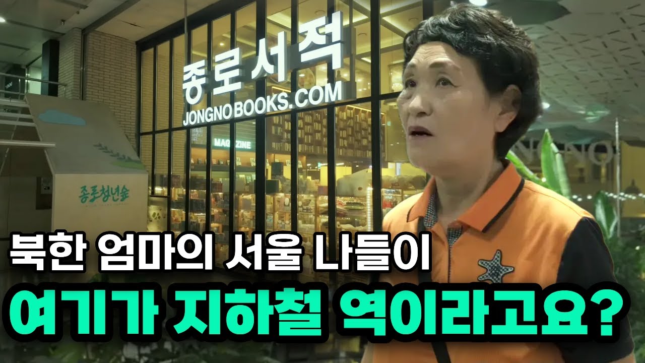 서울 종각역을 둘러 본 북한 엄마의 반응!