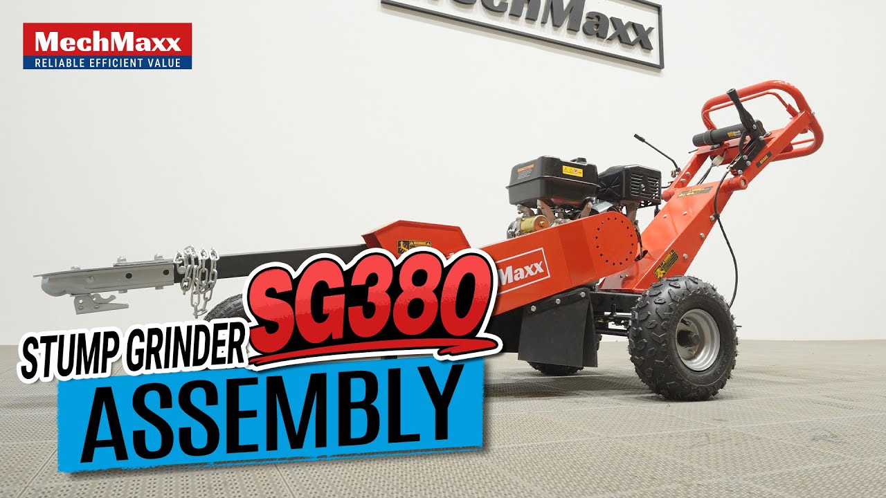 Assembly of MechMaxx 15 inch 15HP 420cc DUCAR E-Start Stump Grinder with Tow Bar, SG380