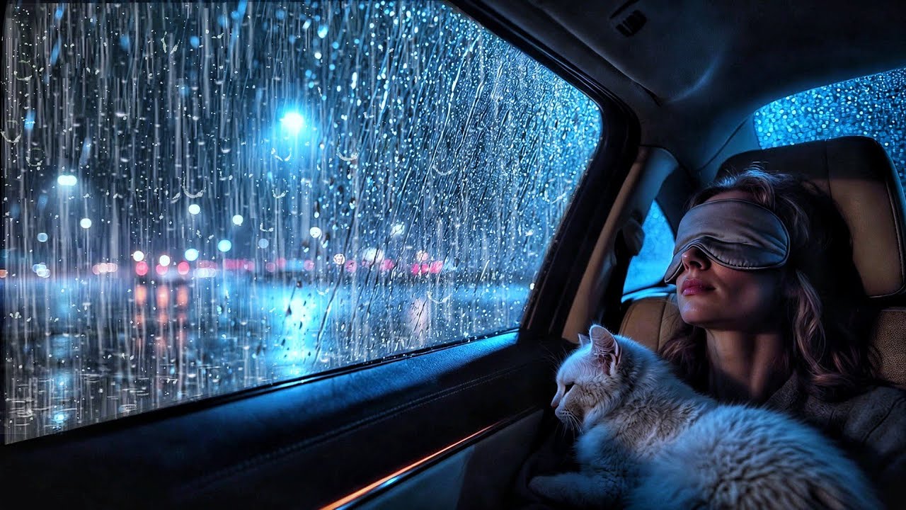 Car Roof Rainstorm Ambience 🌧️ | Heavy Rain Sounds for Deep Sleep & Insomnia Relief