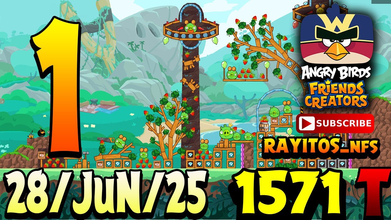 Angry Birds Friends Level 1 Tournament 1571 Highscore  POWER-UP walkthrough