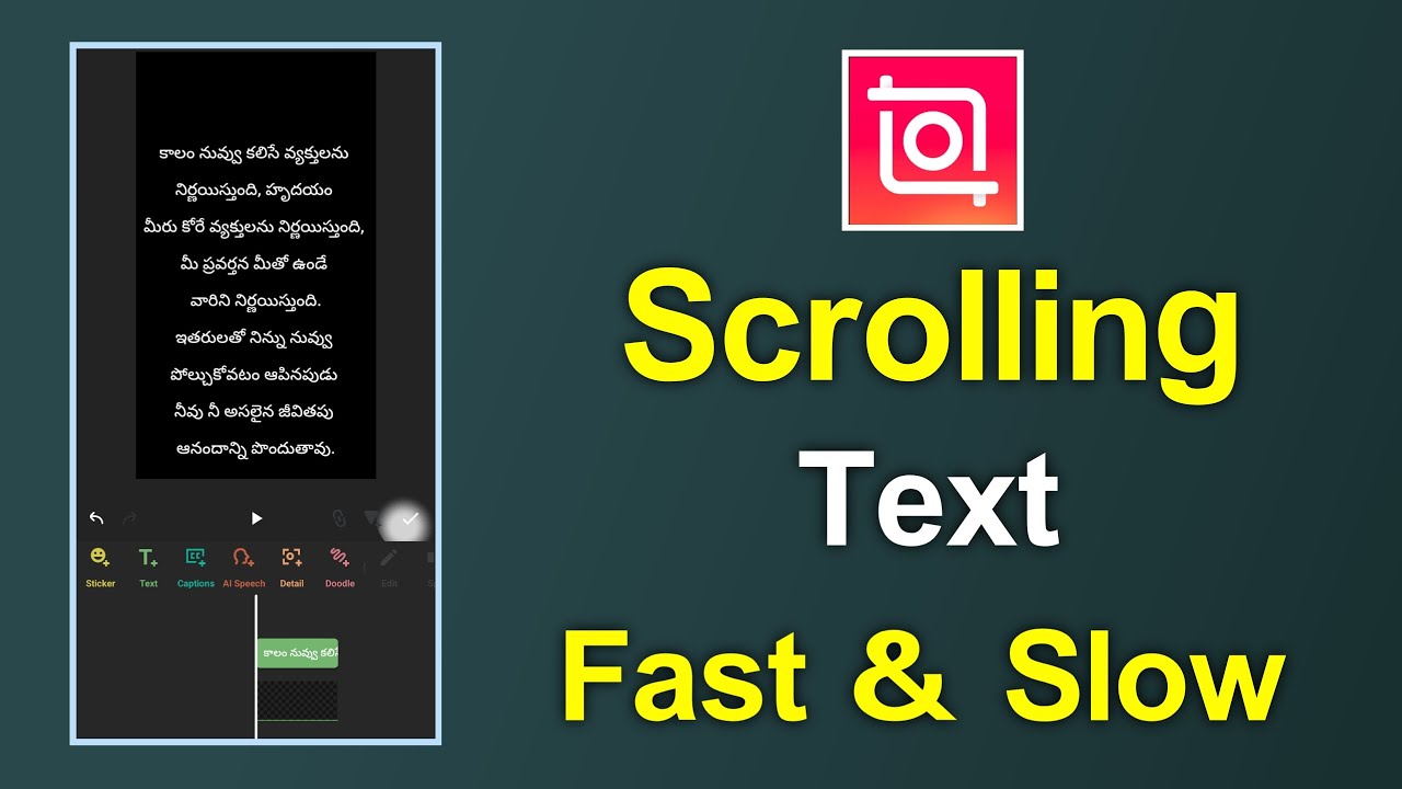 📱How to Make Scrolling Text Video in Inshot App | Fast & Slow Scrolling Text Tutorial 2025