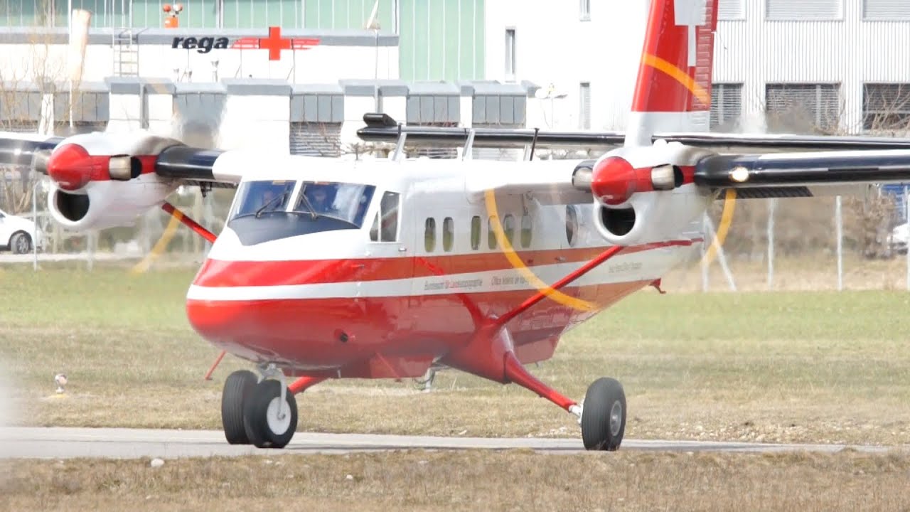 DHC-6 Twin Otter - Swiss T-741 - Take Off at Airport Bern-Belp