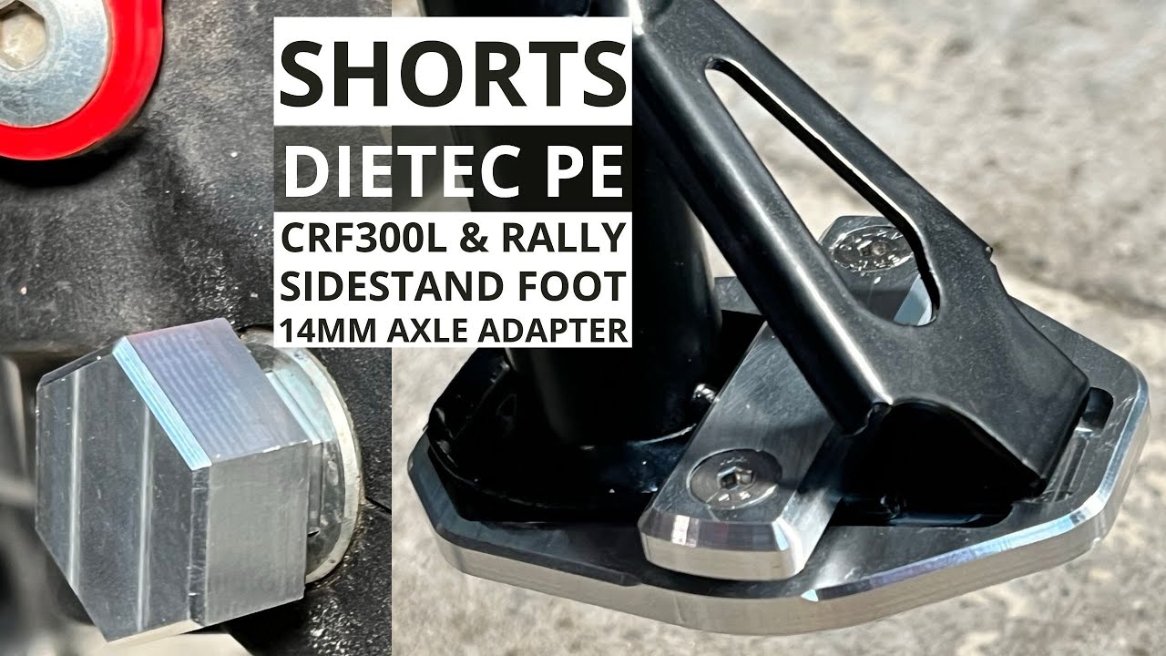 Shorts: Опора боковой подножки и адаптер передней оси 14 мм Dietec Precision Engineering для Hond...