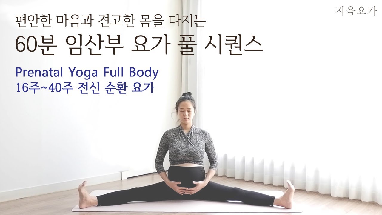 임산부요가 데일리 60분 수련 / 태교요가 / 산전요가 / 임신부요가 / 임신기 전신순환 by.지음요가(jiumyoga)