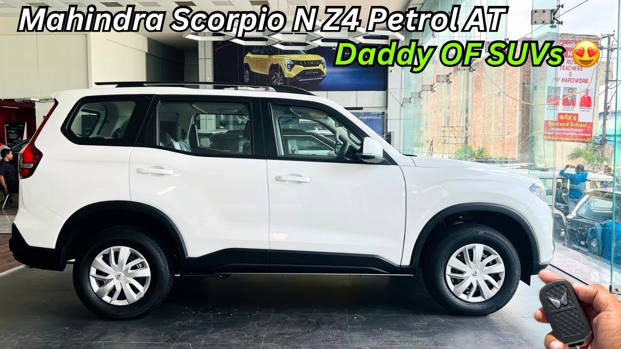 2024 Mahindra Scorpio N Z4 Petrol Automatic Full Details Review 😍 Price & Features ✅ VFM Model