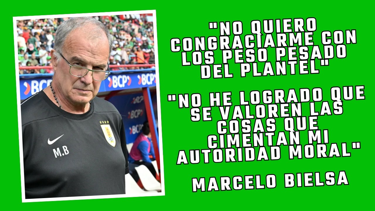 VALORES Y VIRTUDES, CAMBIOS DE JUGADORES, EL PLAN B, Y QUE SON LOS REFERENTES PARA MARCELO BIELSA.
