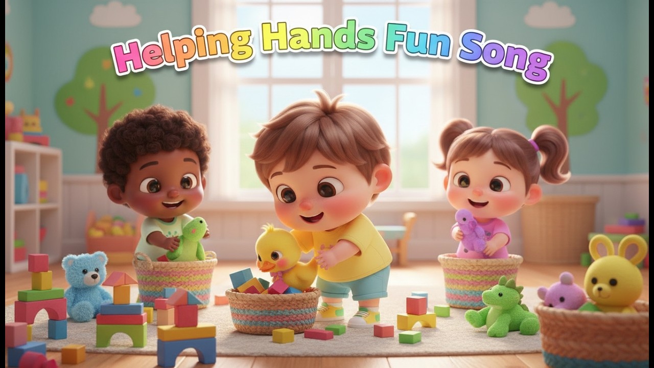 Helping Hands Fun Song – Nursery Rhyme, Toddler Learning, Social Skills, and Playful Cooperation
