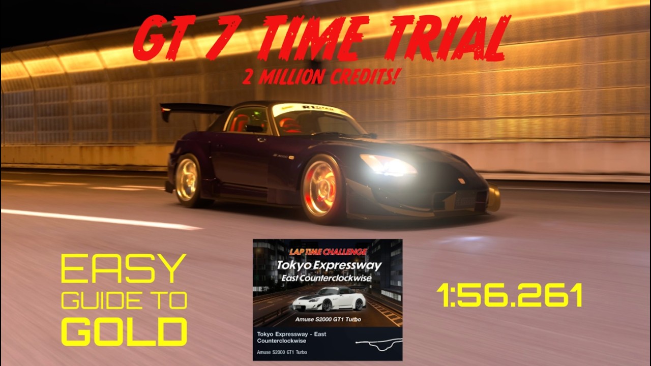 GT7 Time Trial - Tokyo Expressway East Counterclockwise - Honda Amuse S2000 GT1 - 1:56.261 - Gold