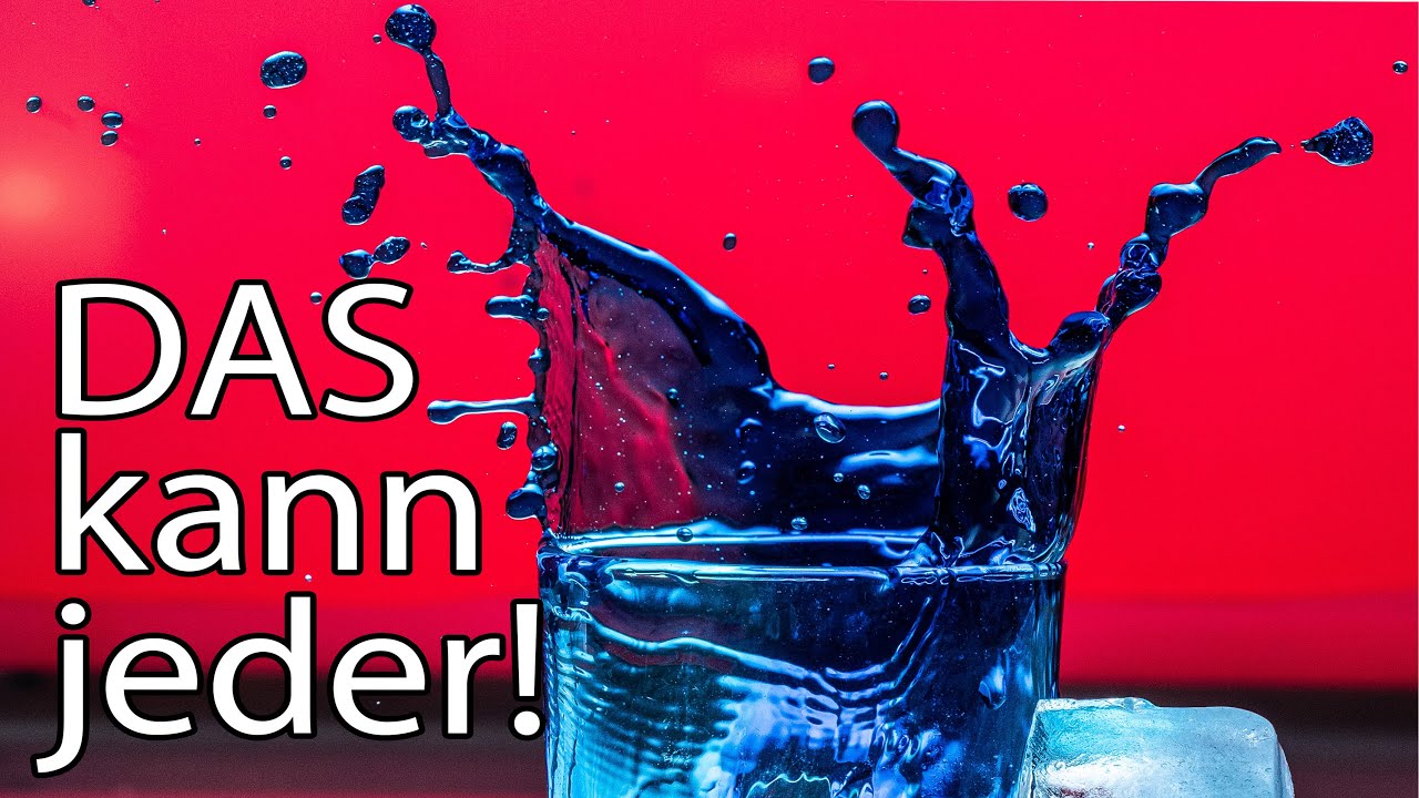 Das große Foto Tutorial 📸 Eiswürfel in buntes Wasser werfen und mit Blitz fotografieren!