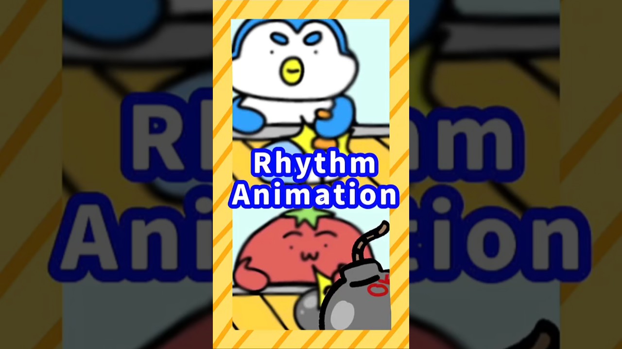Rhythm Animation: Cute Characters packing with a Beat! (Penguin & Tomato)
