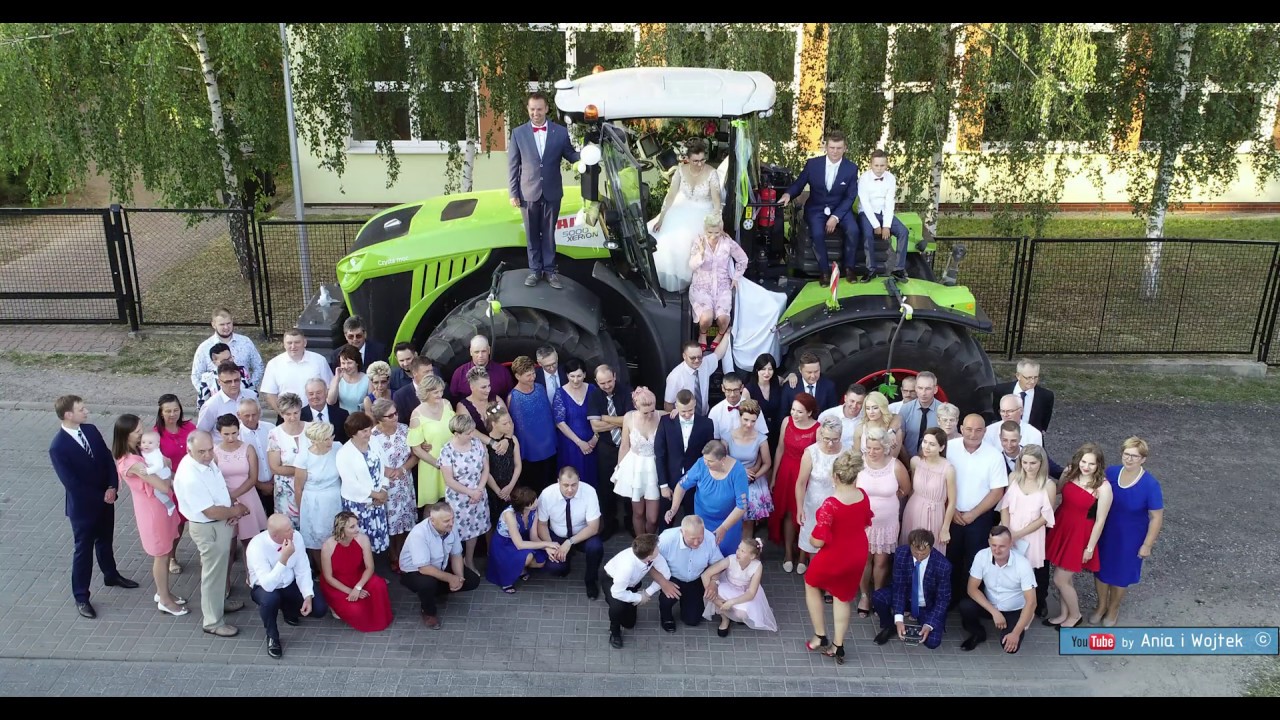 Ania i Wojtek traktorem Claas Xerion 5000 do ślubu | Claas Xerion 5000 wedding