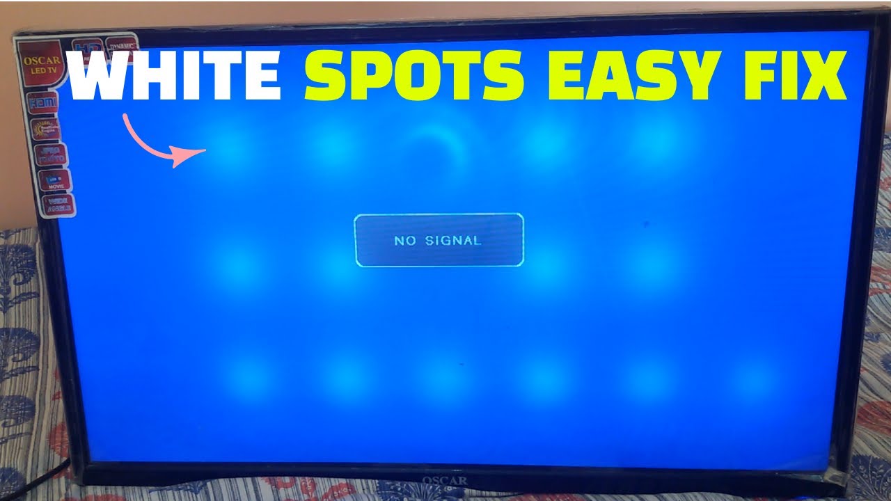 How to repair white spots in LED tv | white spots in background of led tv screen fix