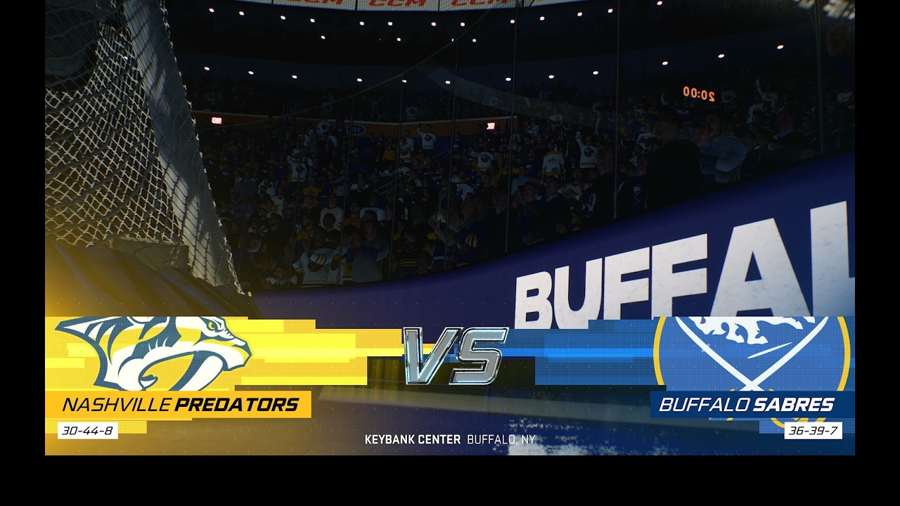 Nhl February madness round 32 Game 9 Nashville Predators Vs Buffalo Sabres