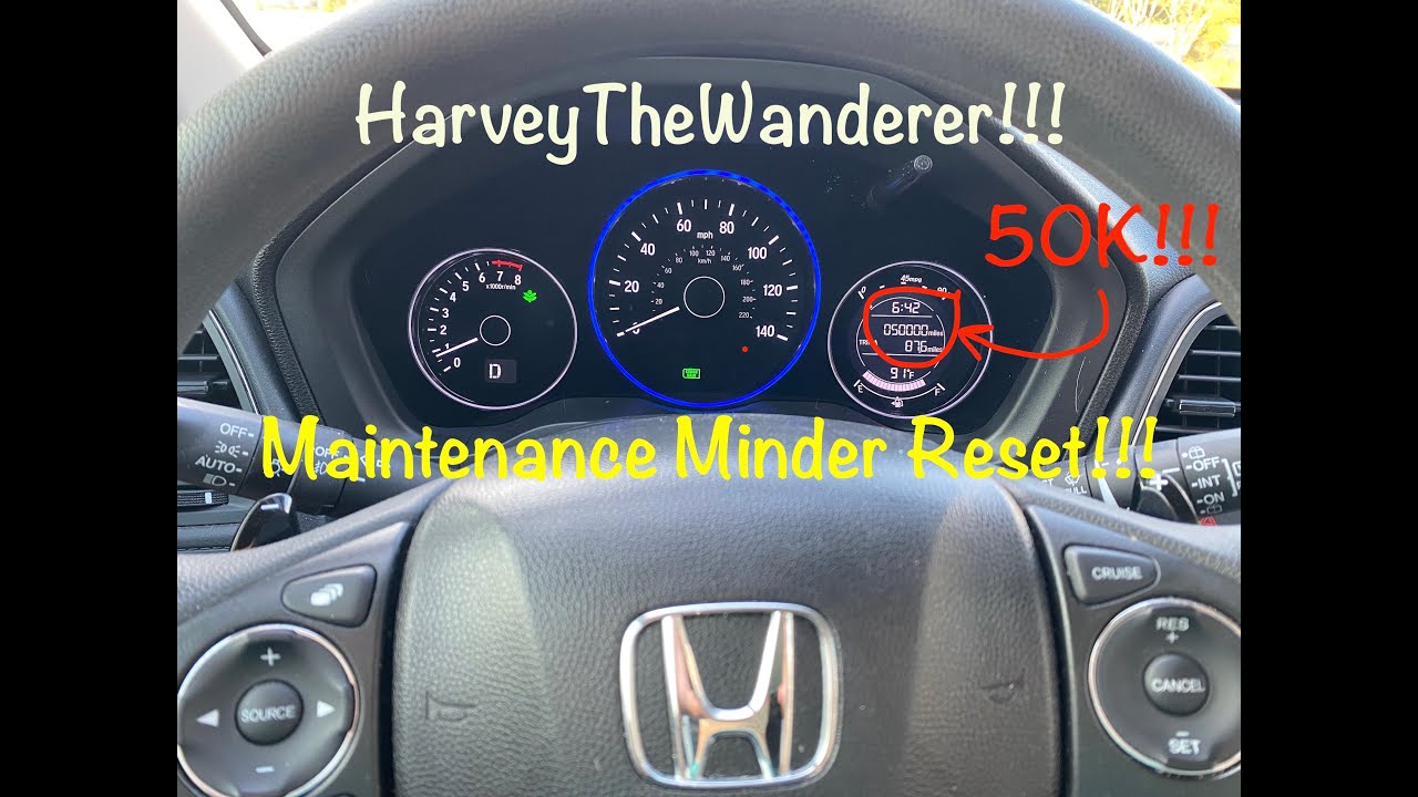 2018 Honda HRV: Maintenance Minder Reset