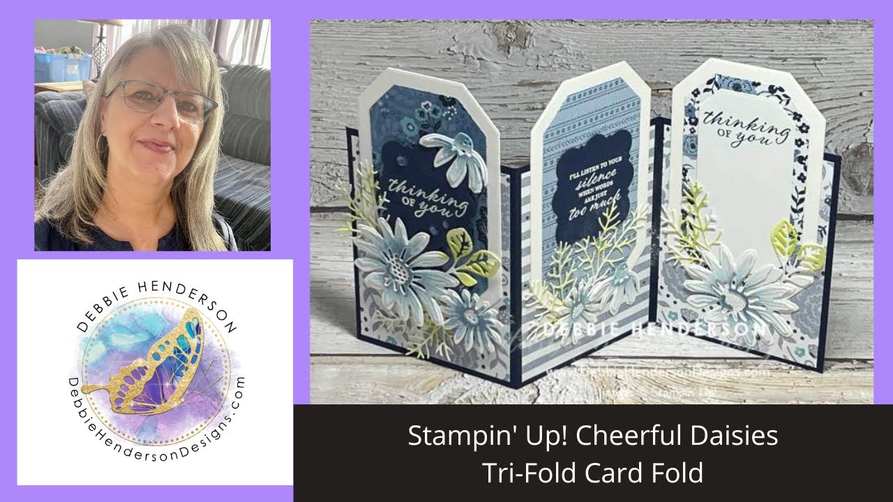 Stampin' Up! Cheerful Daisies Tri Fold Card (video is fuzzy due to changed settings unaware of)