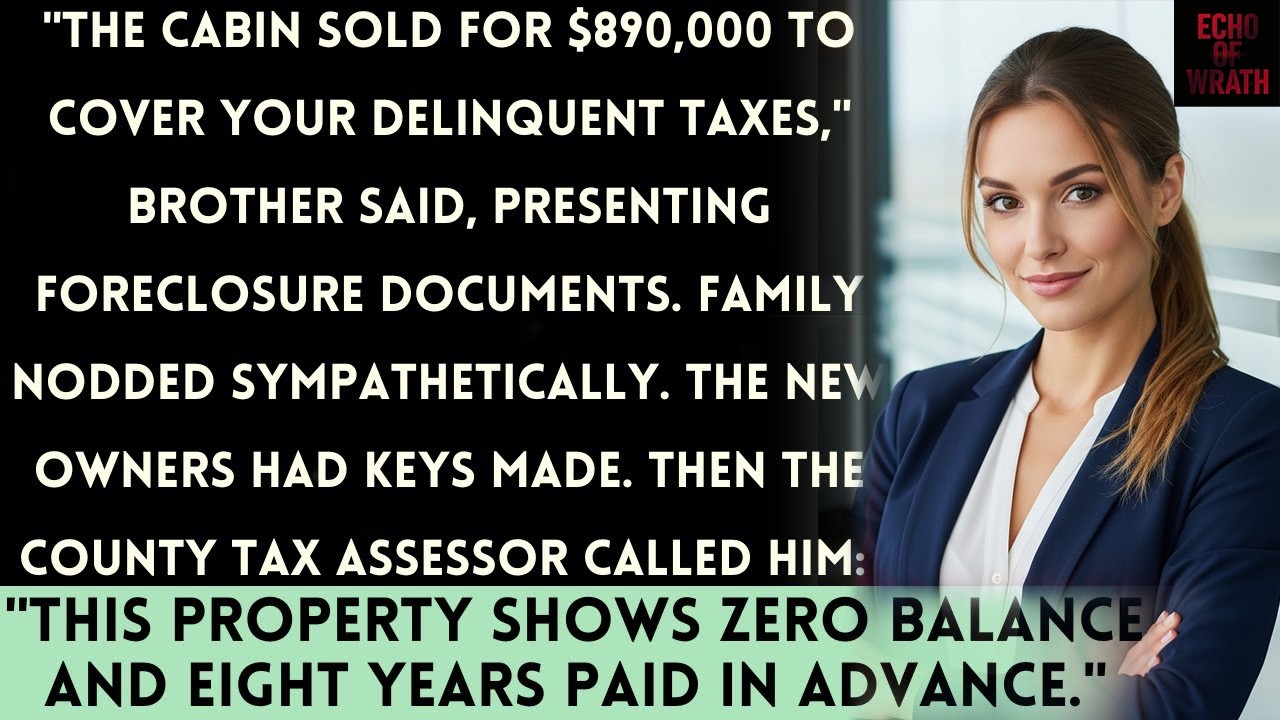 Brother Sold My Mountain Cabin for 'Back Taxes' — Until the Tax Assessor Checked My Payment History