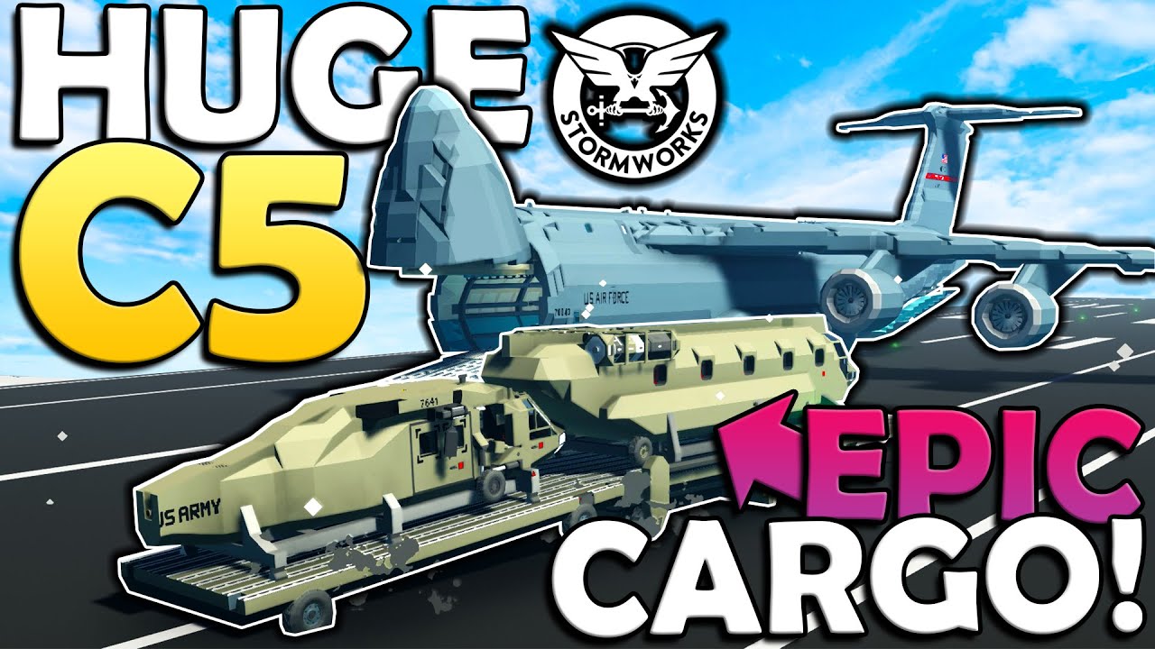 EPIC C5 GALAXY CARGO PLANE FIRE - Stormworks Gameplay