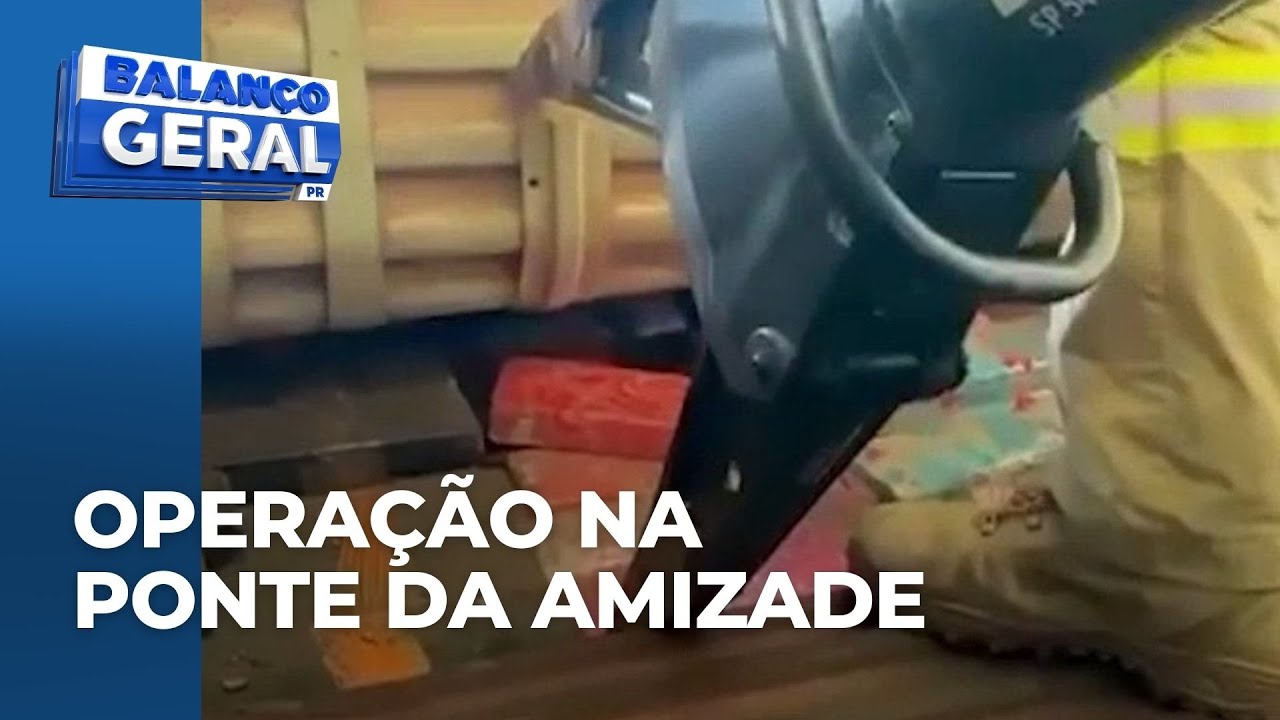 Operação na ponte da amizade apreende drogas em fundo falso na caçamba de veículo