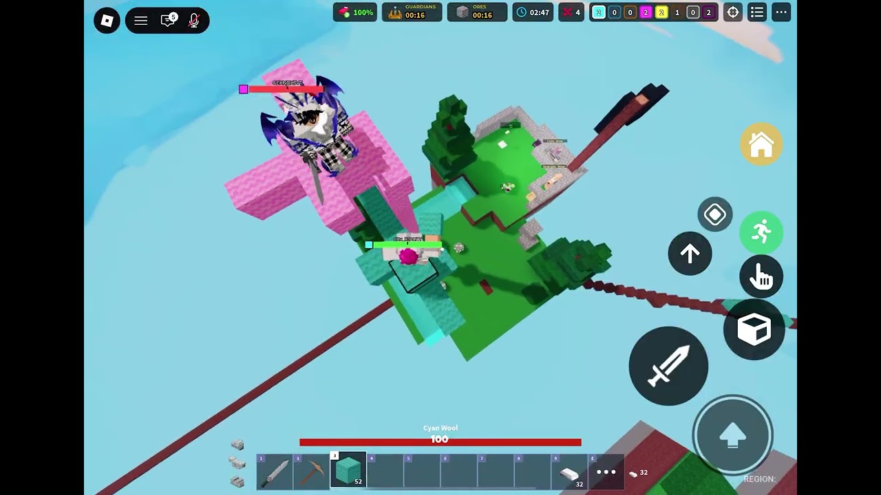 Quick round of roblox bedwars!