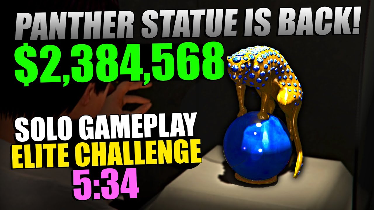 Finally The Panther Statue Is Here! GTA Online The Cayo Perico Heist, $2,384,568, Solo, Elite, 5:34