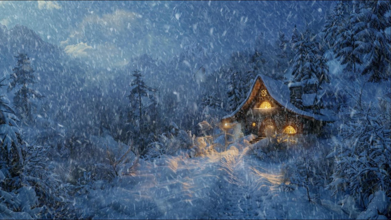 Winter Blizzard Sounds for Deep Sleep (8 Hours) | Powerful Snowstorm & Howling Wind Ambience