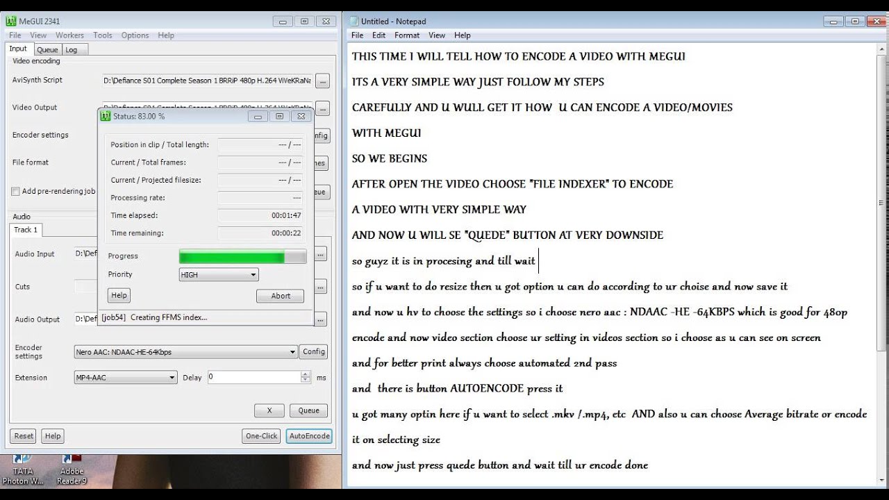 Encoding a simple video with megui  ViVeKRaNa SilverRG