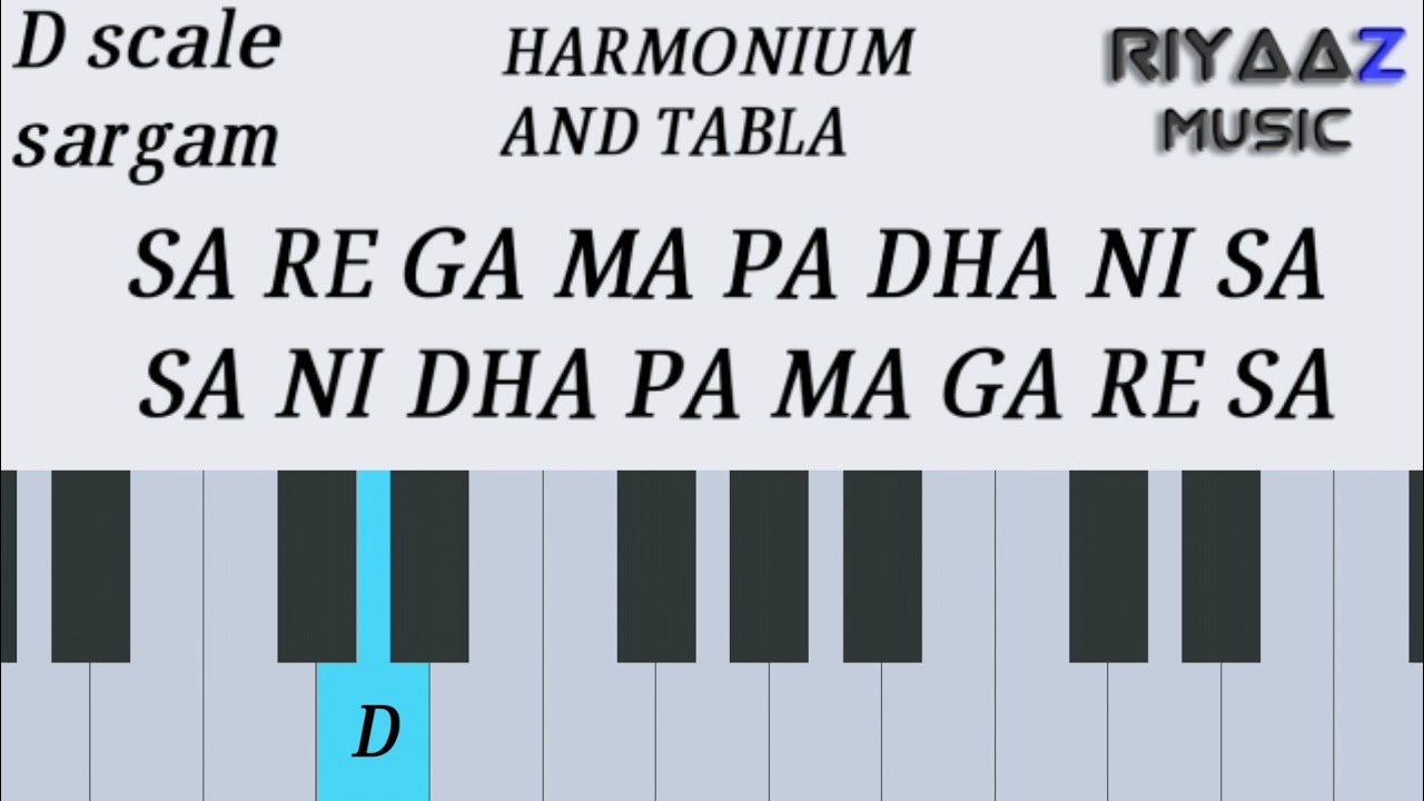 D scale sargam on harmonium riyaaz music