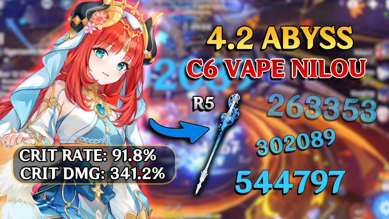 C6R5 Vape Nilou THROWING NUKES!! (R5 Splendor of Tranquil Waters) | 4.2 Abyss Floor 12 (9 stars)