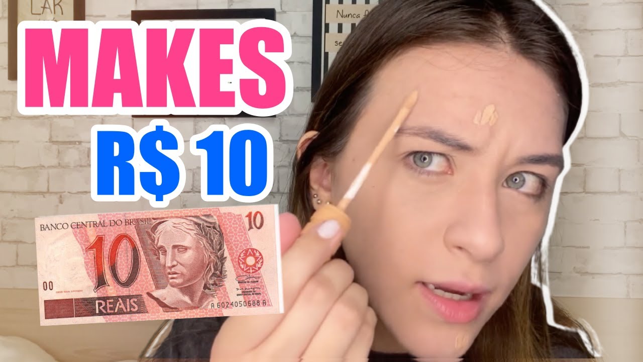TESTANDO MAKES DE 10 REAIS - CAROL SANTINA