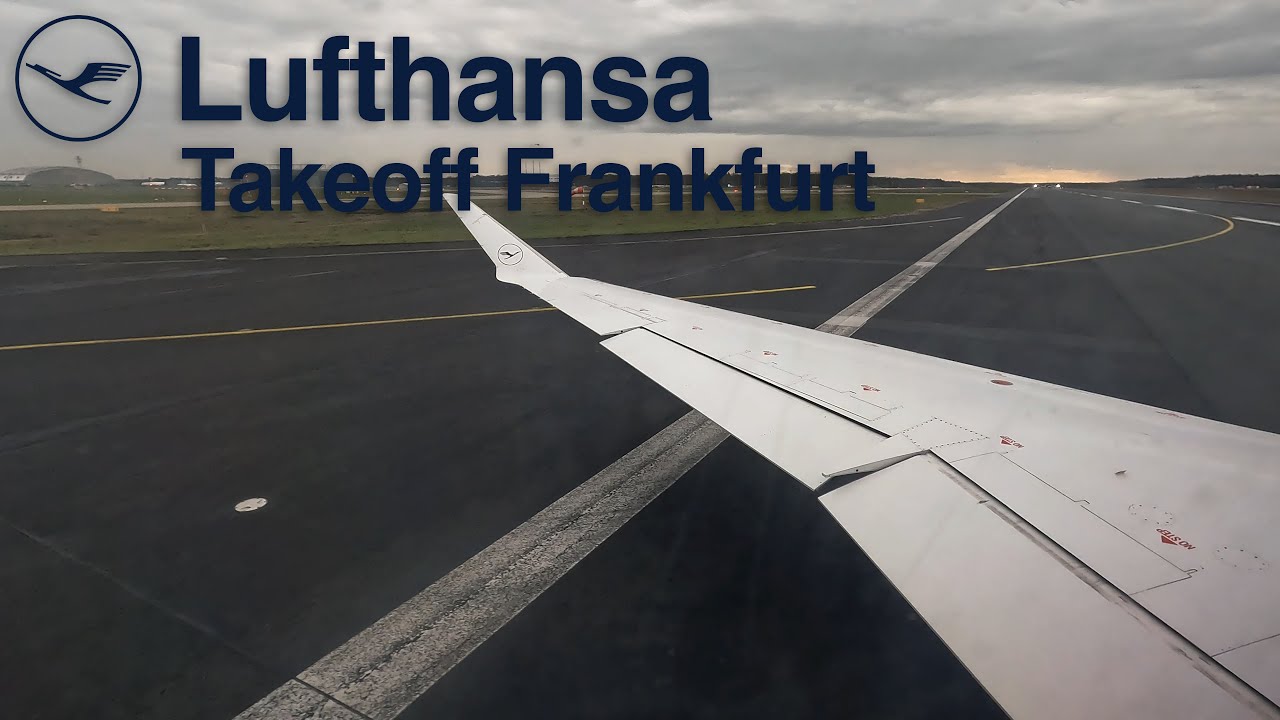 [4K] Lufthansa CityLine Bombardier CRJ-900 ✈ Takeoff Frankfurt