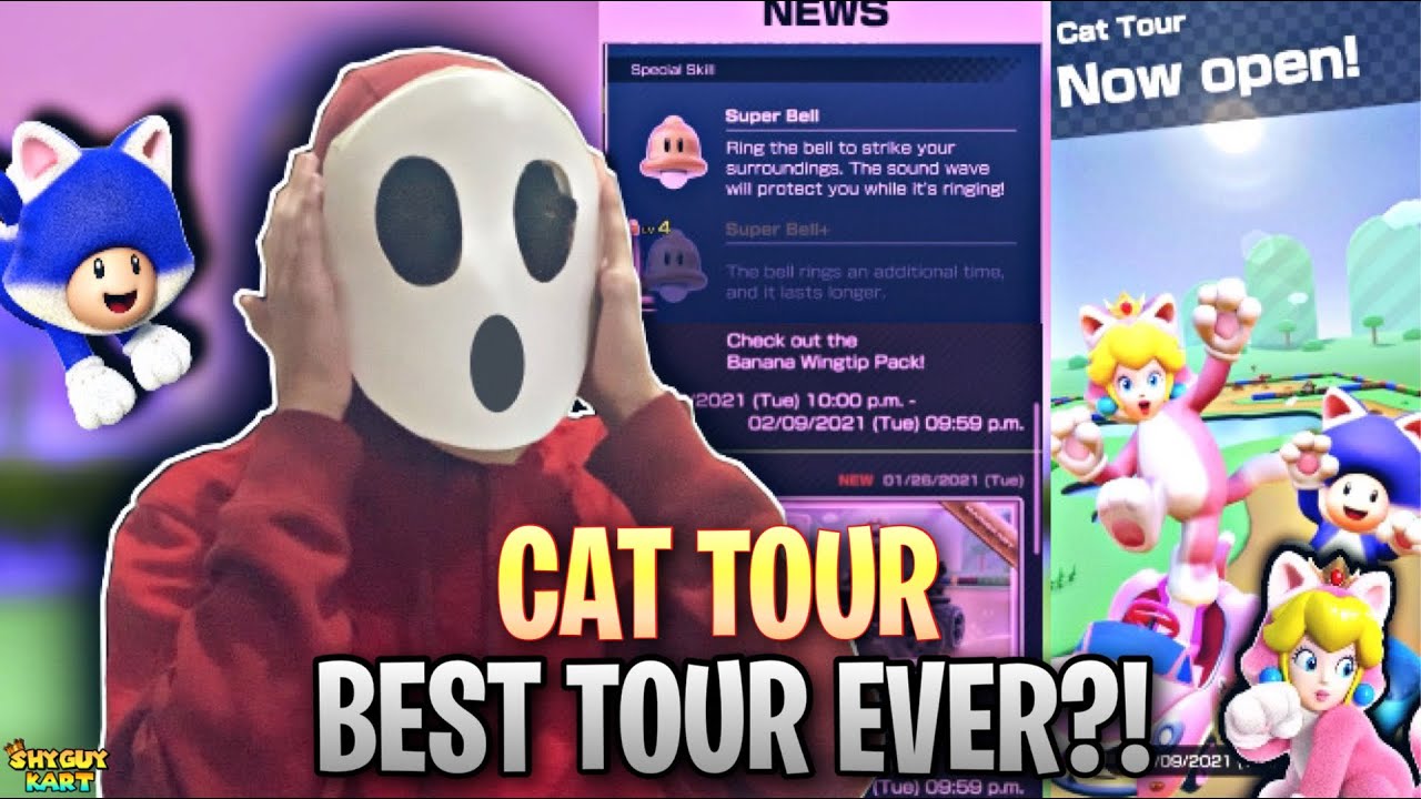 FIRST LOOK at the CAT TOUR In Mario Kart Tour | Cat Toad & Cat Peach 😳