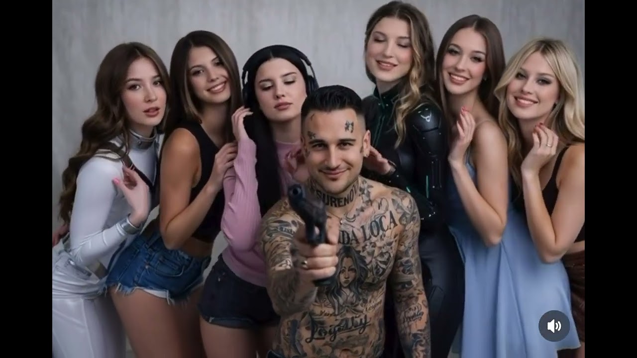 Cyberpunk Criminal and his AI girls from the future. 