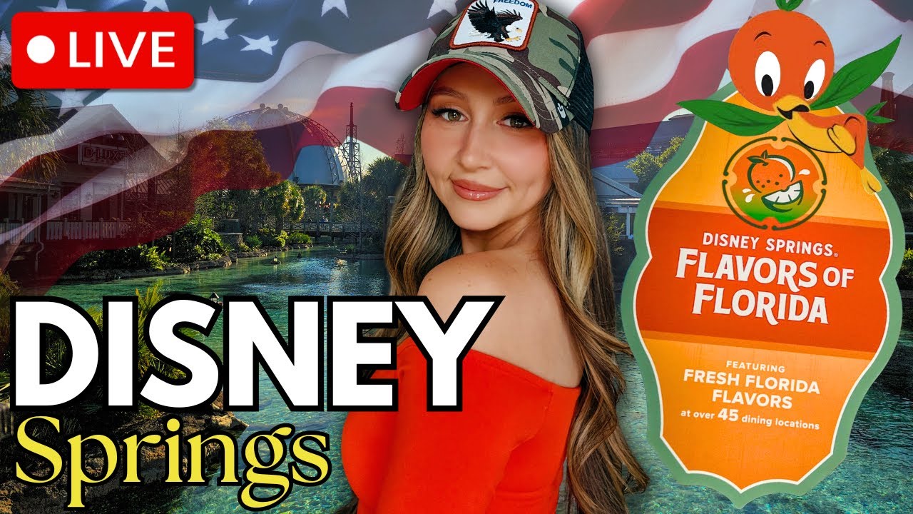 🔴 LIVE | SURPRISE Disney Springs Morning Stream | 4th of July Week | Flavors of Florida Snacks