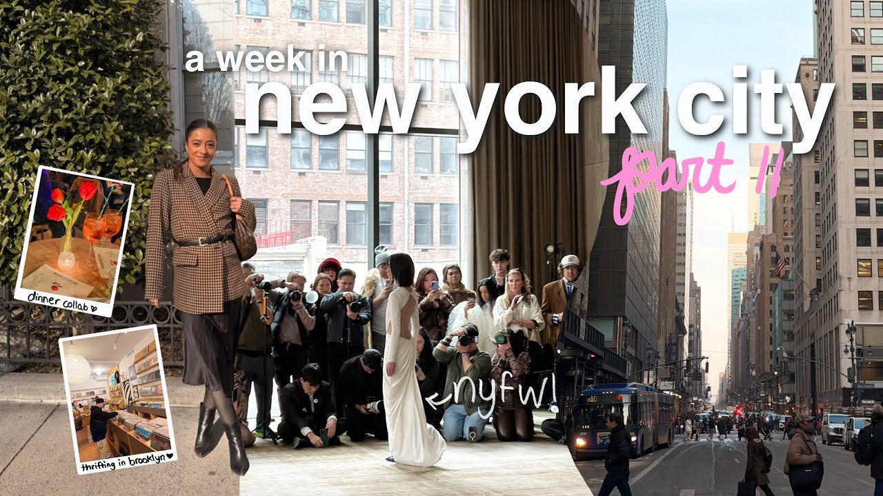 A WEEK IN NYC (part II) 🚕🎭📸✨ my first nyfw event, exploring brooklyn, dinner collab + cha cha matcha