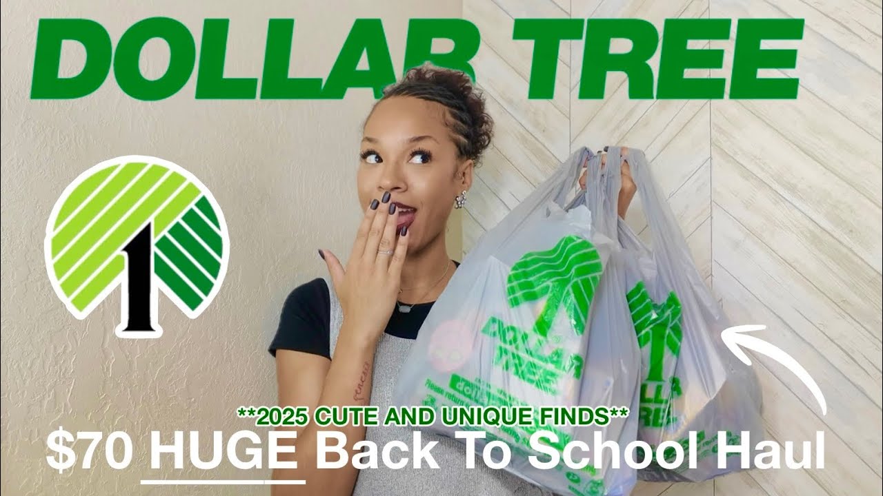 HUGE $70 DOLLAR TREE BACK TO SCHOOL HAUL 📚 *2025* | cute finds you need & giveaway!