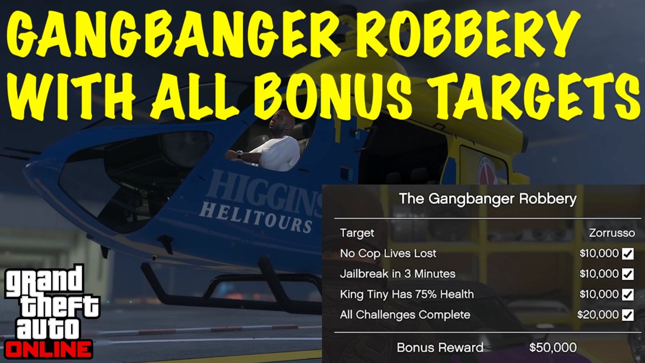 Gangbanger Robbery - All Bonus Targets Achieved (GTA Online)