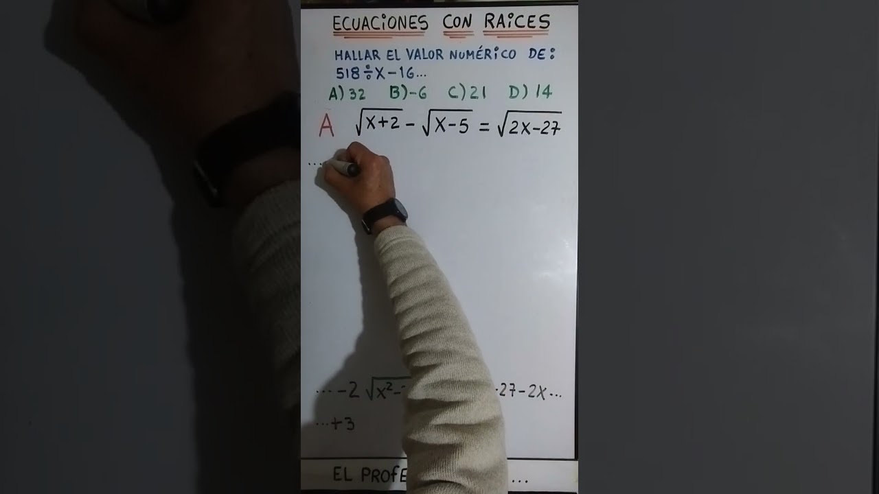 ECUACIONES CON TRES RAÍCES CUADRADAS EJERCICIO CON PASOS DETALLADOS..............!!!!!!!!