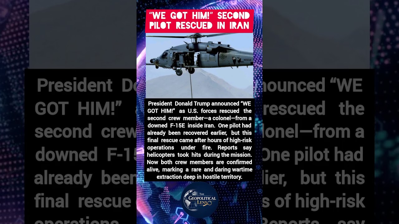 Second Pilot Rescued After US Jet Downed in Iran