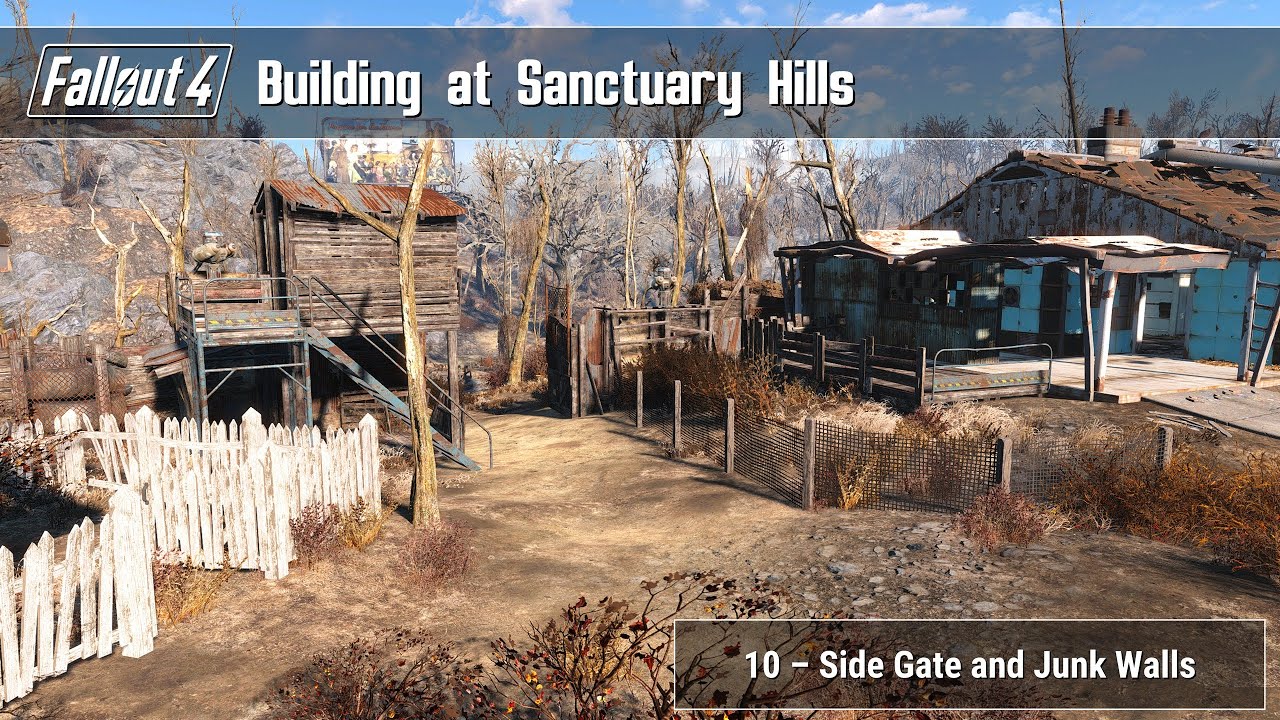 Fallout 4 - Building at Sanctuary 10 (Side Gate and Junk Walls)